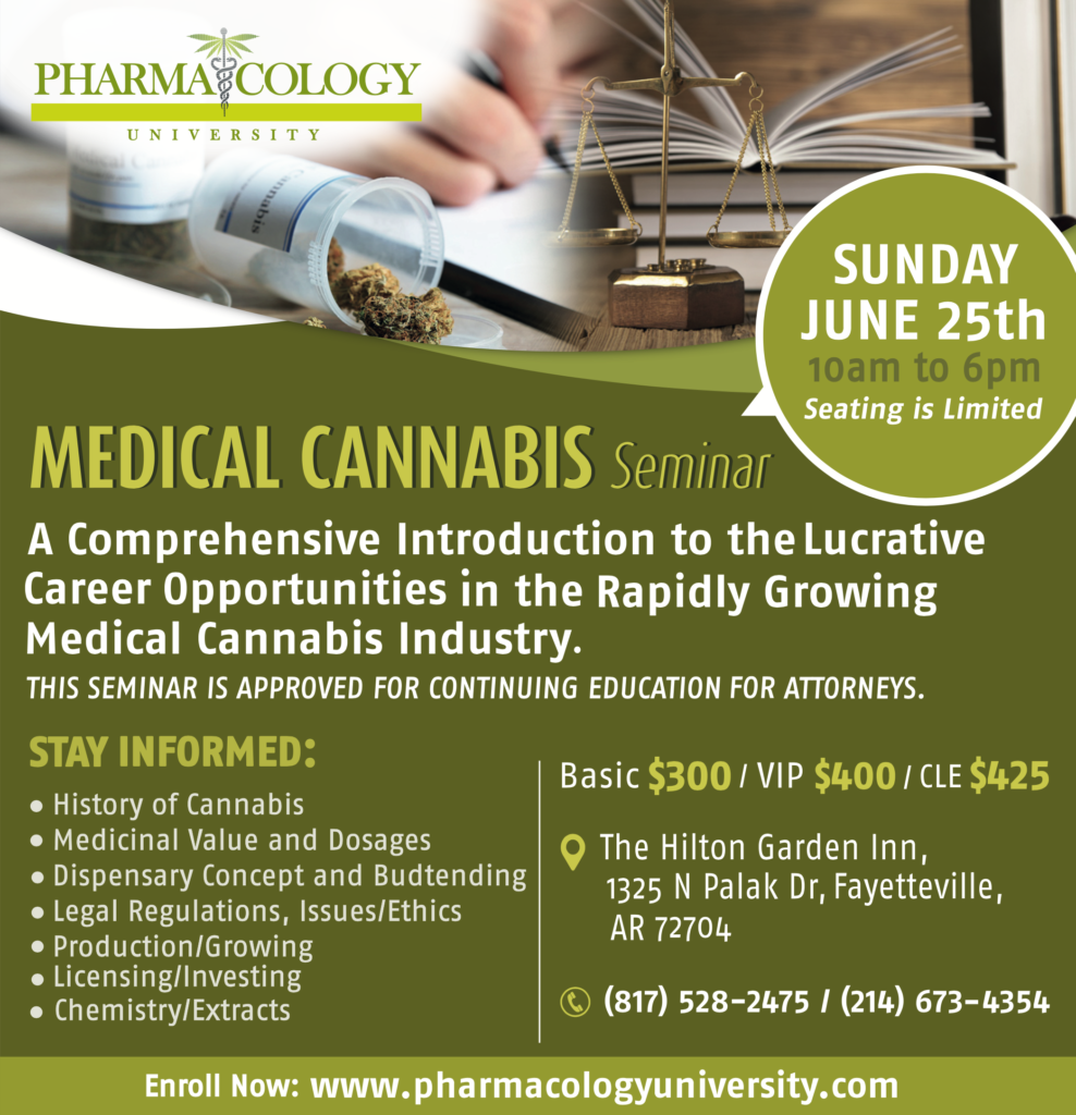 Pharmacology University to Hold CLE Medical Cannabis Seminar June 25th ...
