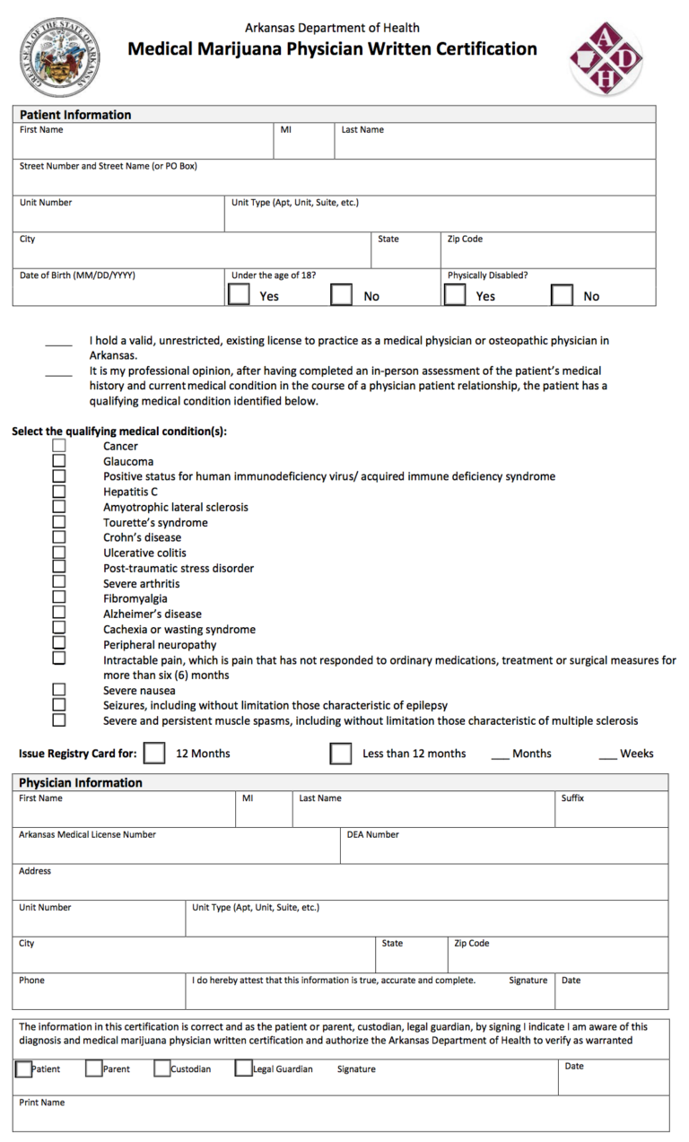 arkansas-medical-marijuana-patient-card-physician-certification-forms